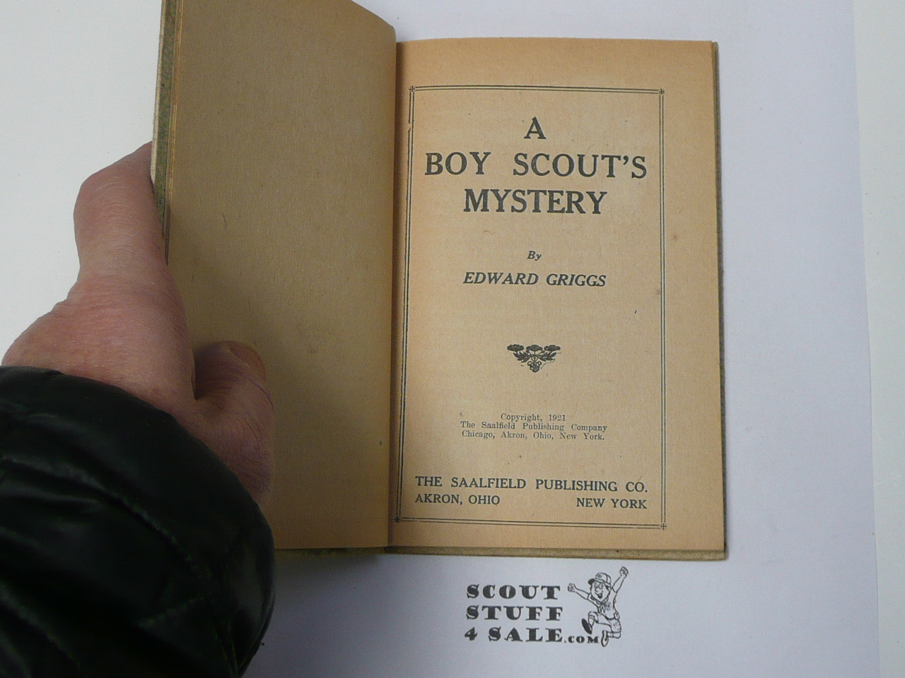 A Boy Scout Mystery, by Edward Griggs, 1921 First Edition, Hardbound, Boy Scout Story Book