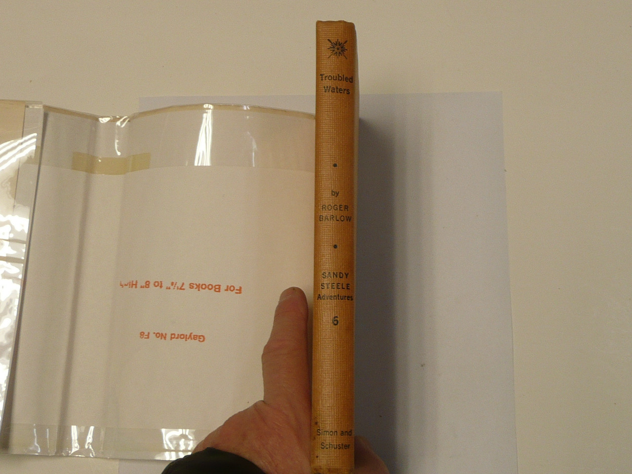 Troubled Waters, Sandy Steele Adventure, by Roger Barlow, 1959 First Edition, Hardbound with Dust Jacket, Youth Story Book