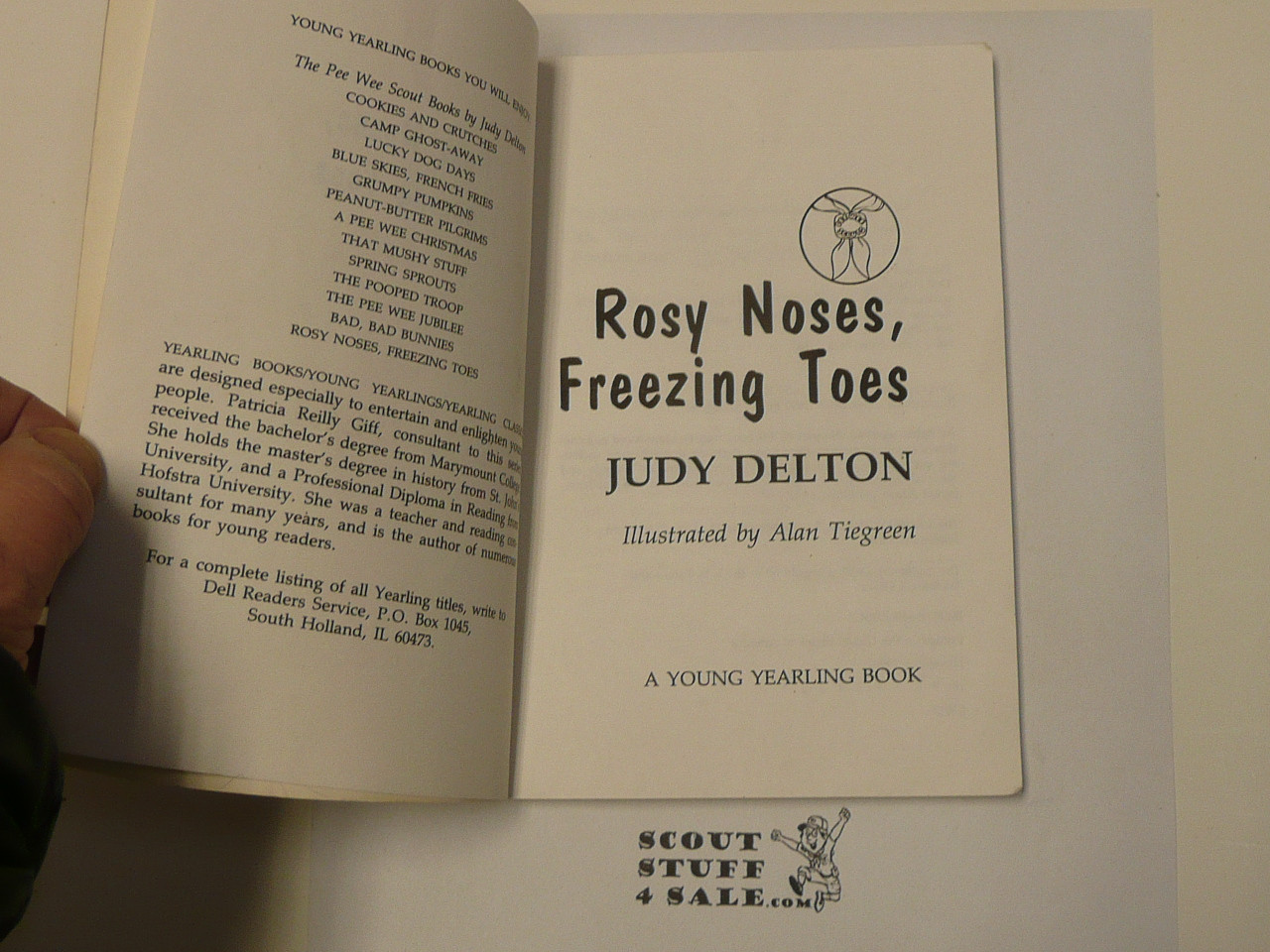Pee Wee ScoutsRosy Noses Freezing Toes, by Judy Delton, 1990 First Edition, Boy Scout Story Book
