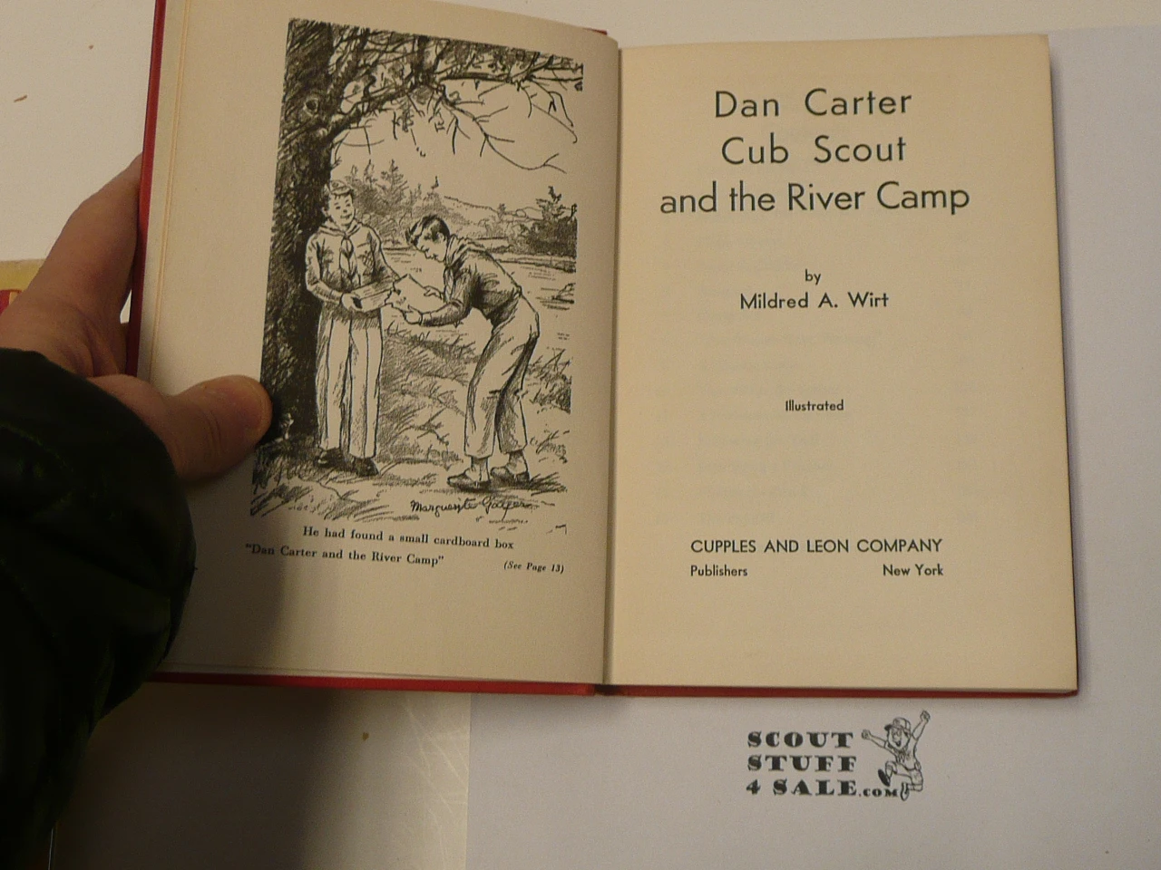 Dan Carter Cub Scout and the River Camp, By Mildred A. Wirt, 1949, Hardbound, Boy Scout Story Book