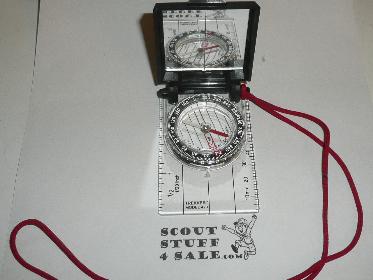 Silva Compass, like new, with neck cord and cover/mirror
