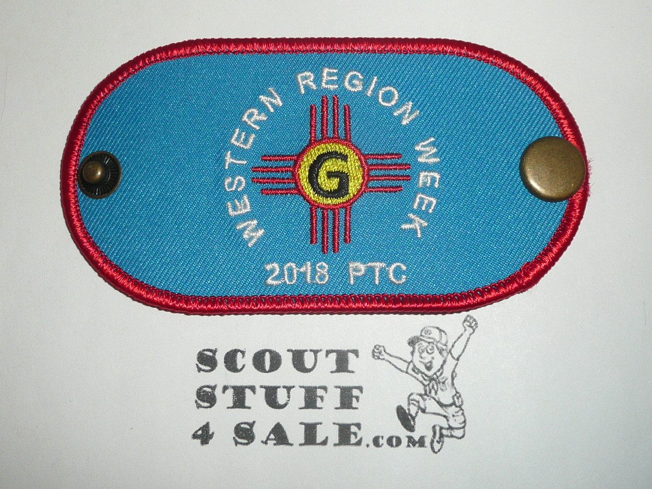 Philmont Scout Ranch, Embroidered Snap Neckerchief Slide, 2018 Western Region Training Center Week