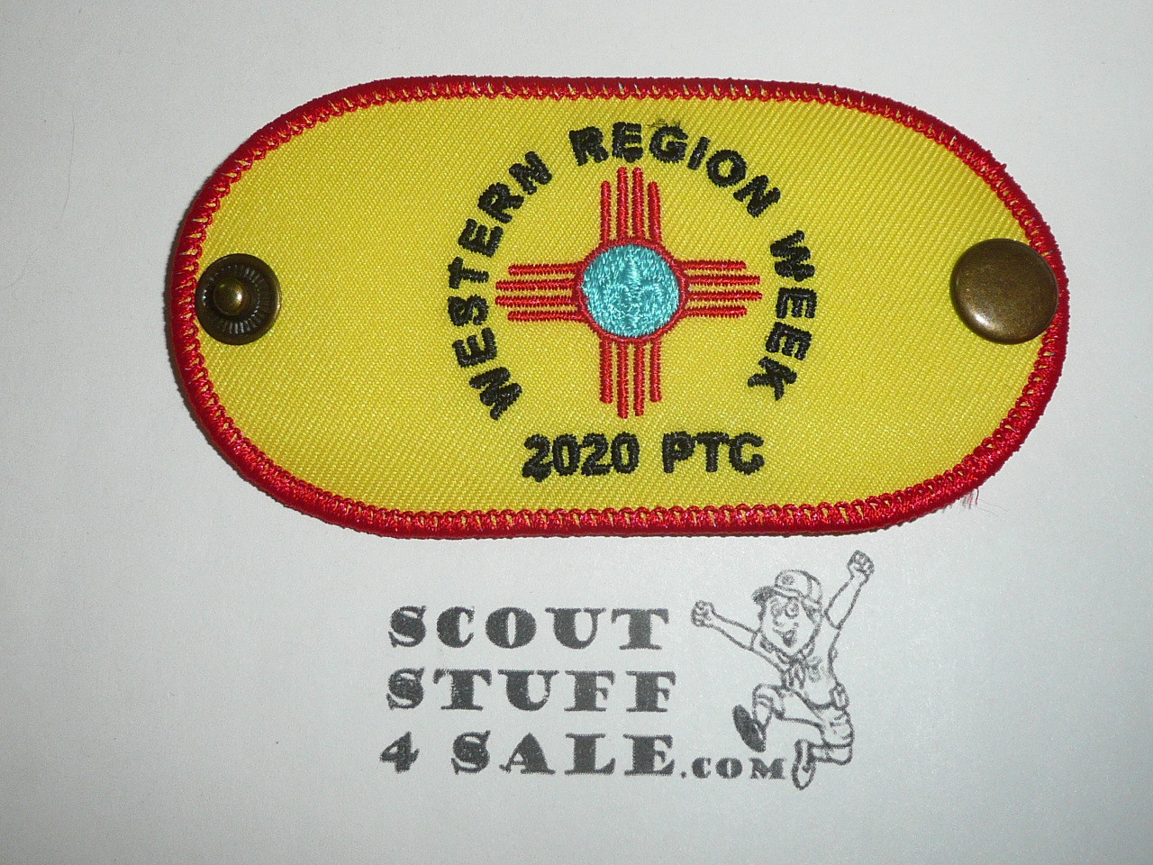 Philmont Scout Ranch, Embroidered Snap Neckerchief Slide, 2020 Western Region Training Center Week