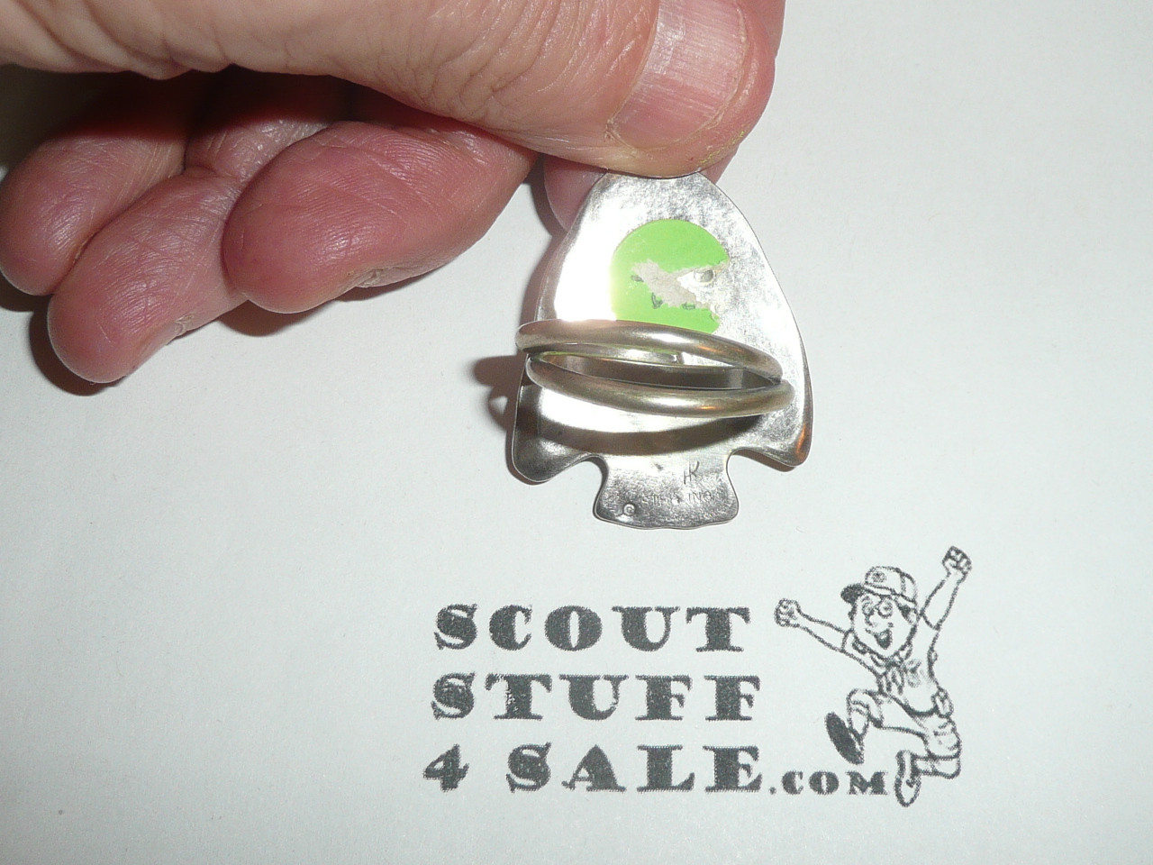Philmont Scout Ranch,STERLING Silver Arrowhead Neckerchief Slide