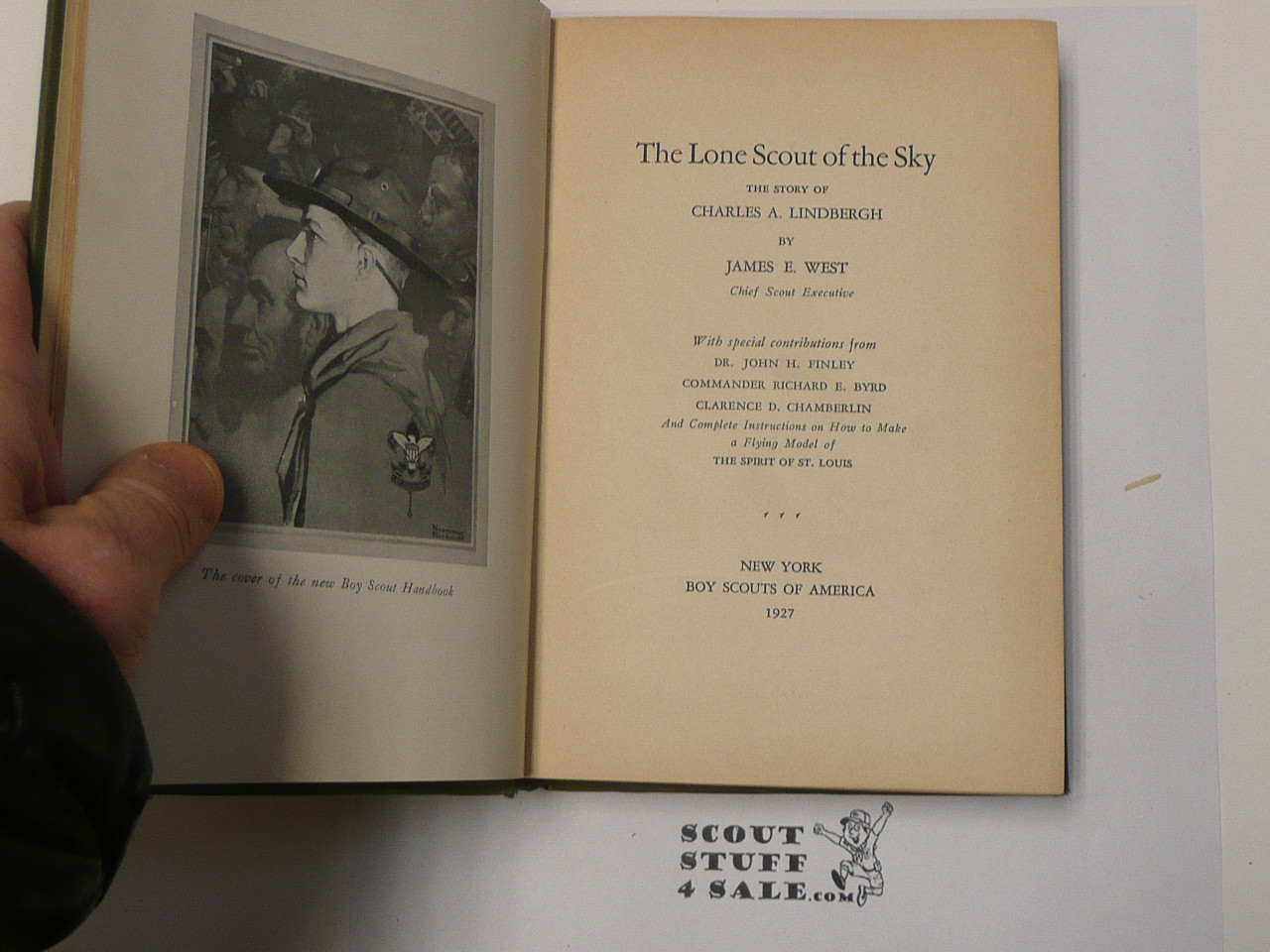 1927 Lone Scout of the Sky, By James E. West, First printing, published by the BSA