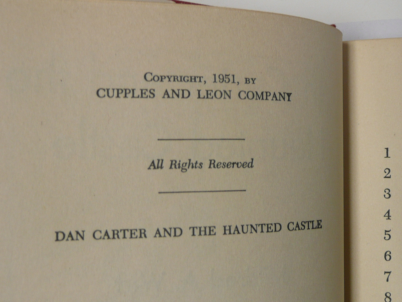 Dan Carter and the Haunted Castle, By Mildred A. Wirt, 1951, Hardbound with Dust Jacket, Boy Scout Story Book