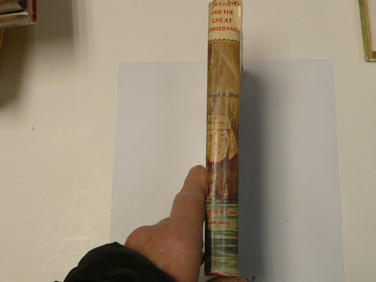 Dan Carter and the Great Carved Face, By Mildred A. Wirt, 1952, Hardbound with Dust Jacket, Boy Scout Story Book