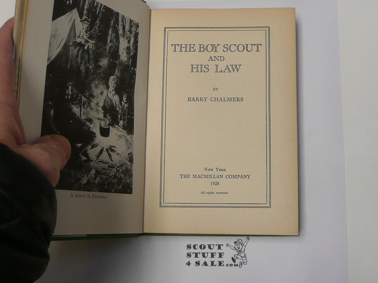 The Boy Scout and his Law, By Barry Chalmers, 1928 First Edition, Hardbound with Dust Jacket, Boy Scout Story Book