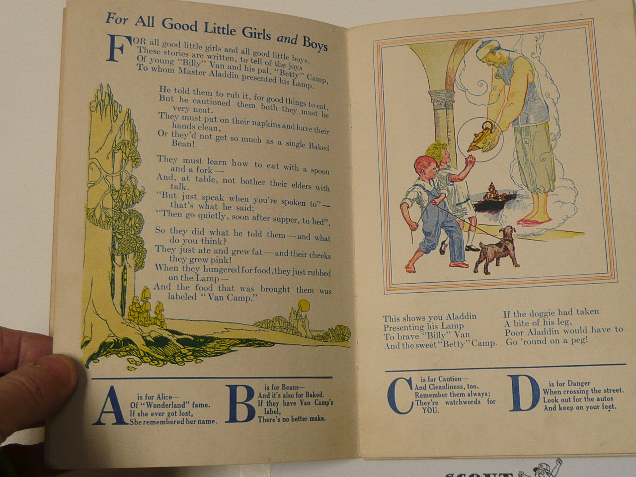 The Jolly Adventures of Billy Van and Betty Camp, By Edward Carney, 1921, Published by Van Camp's