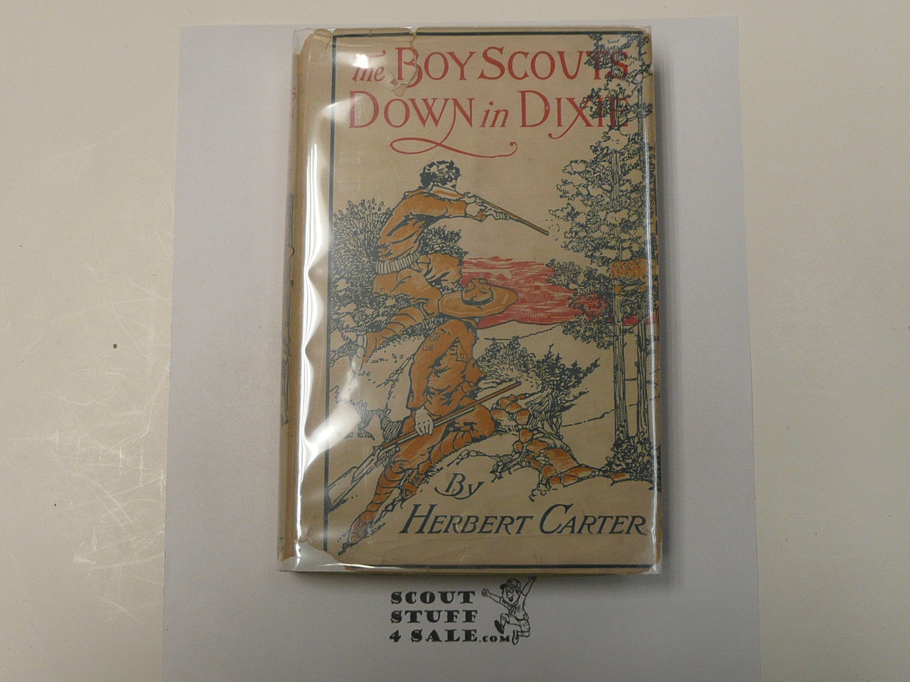 The Boy Scouts Down in Dixie, By Herbert Carter, 1914 First Edition, Hardbound with Dust Jacket, Boy Scout Story Book