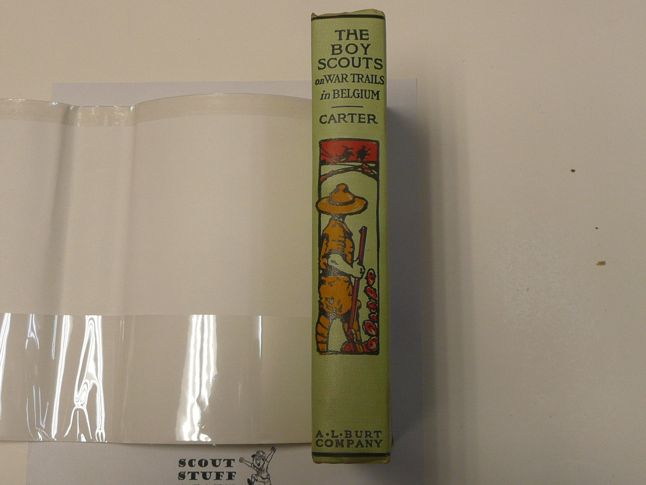 The Boy Scouts on War Trails in Belgium, By Herbert Carter, 1916 First Edition, Hardbound with Dust Jacket, Boy Scout Story Book