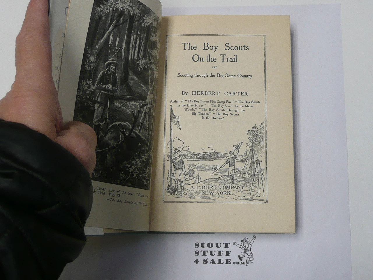 The Boy Scouts on the Trail, By Herbert Carter, 1913 First Edition, Hardbound with Dust Jacket, Boy Scout Story Book