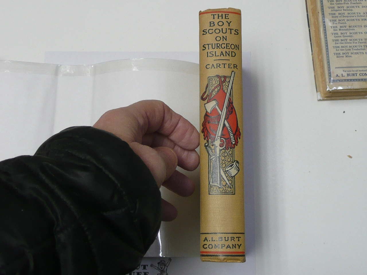 The Boy Scouts on Sturgeon Island, By Herbert Carter, 1914 First Edition, Hardbound with Dust Jacket, Boy Scout Story Book #2