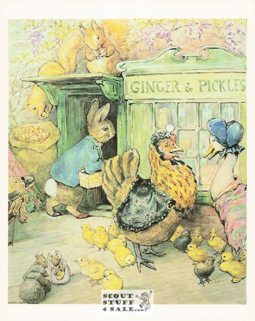 Ginger and Pickles Beatrix Potter Postcard Classico SF #206-006, 8x10"