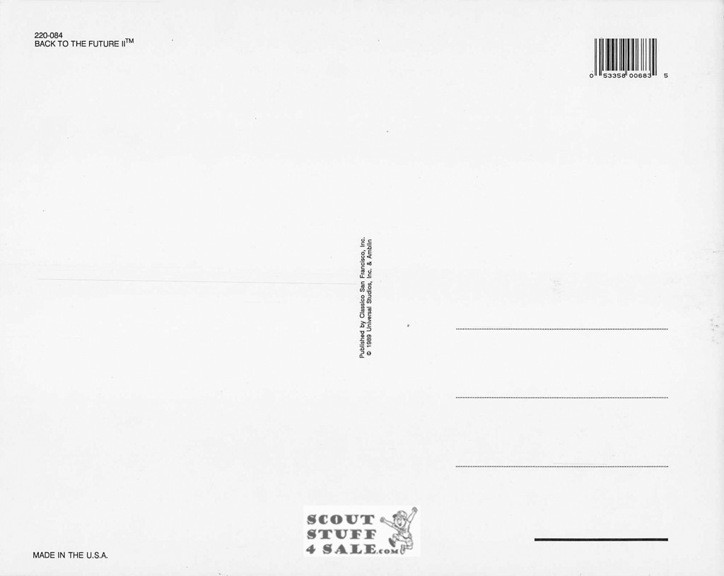 Back to the Future II Michael J. Fox Postcard by Classico SF #220-084, 8x10"