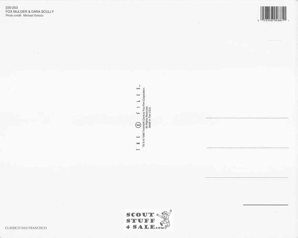 The X Files Postcard by Classico SF #220-253, 8x10"