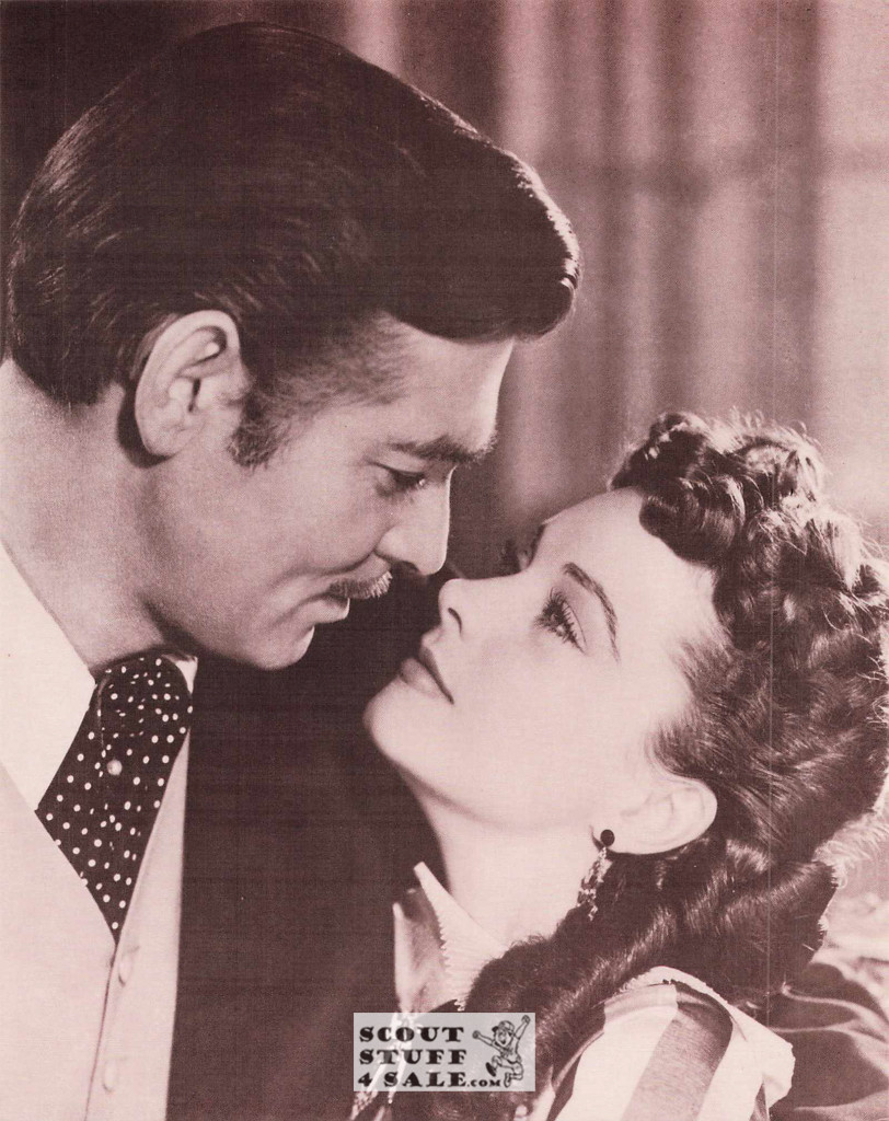 Gone With the Wind Gable/Leigh Sepia Postcard by Classico SF #224-003, 8x10"