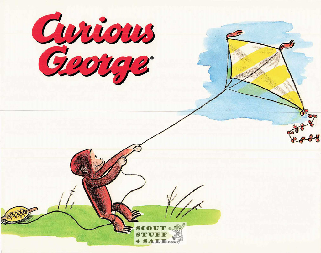 Curious George Cartoon Postcard by Classico San Francisco #228-007, 8x10"