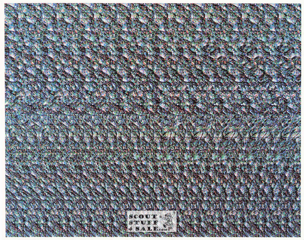 T-Rex & Triceratops Magic Eye 3D Optical Illusion Postcard, Classico SF #528-003, 8x10"