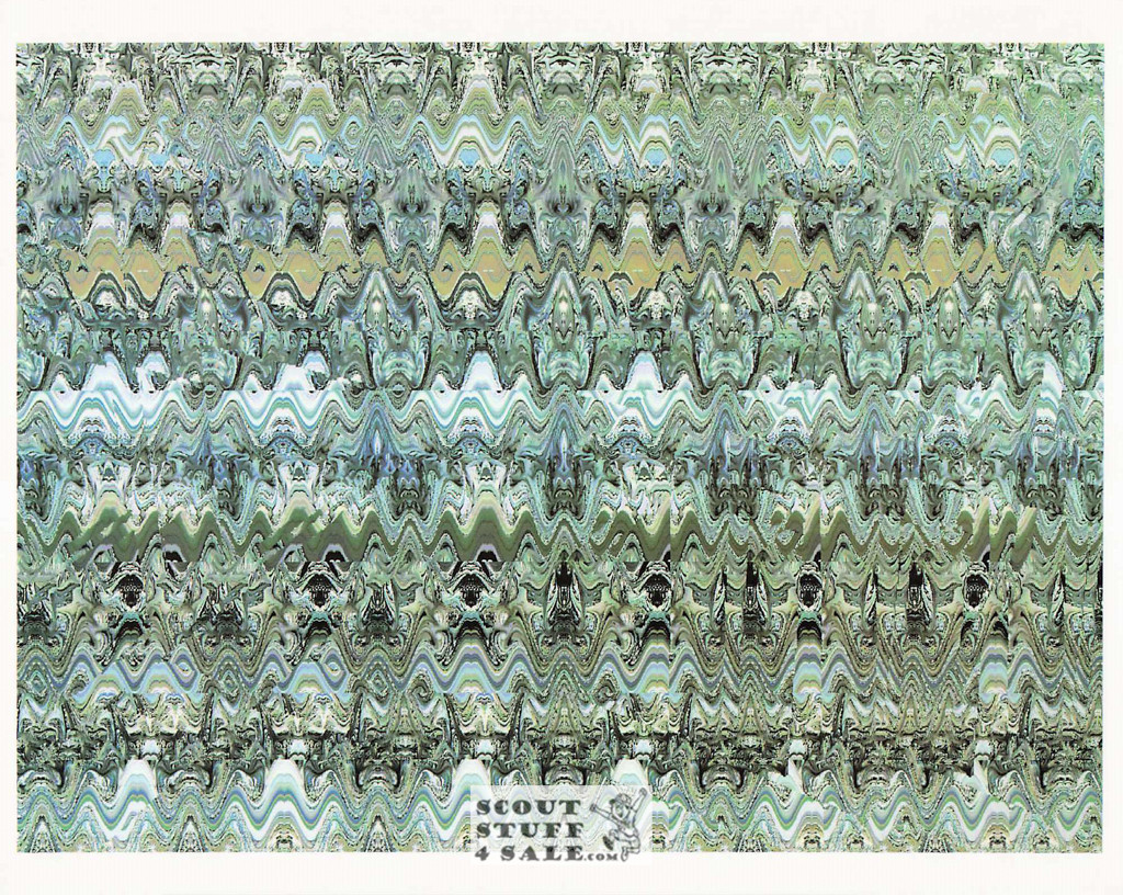 Hollow Cube Magic Eye 3D Optical Illusion Postcard, Classico SF #528-008, 8x10"