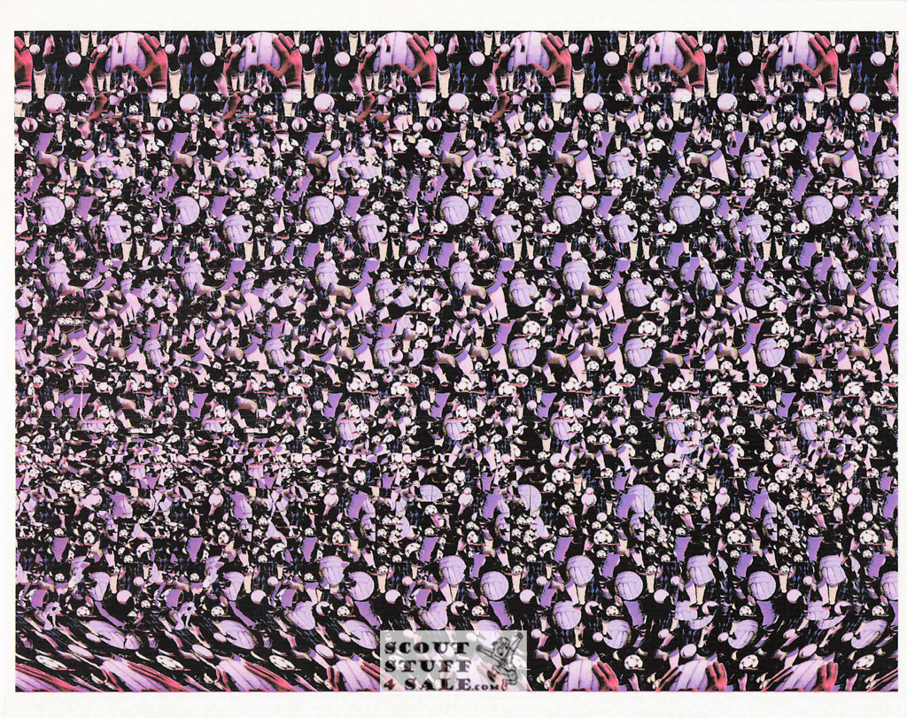 Soccer Magic Eye 3D Optical Illusion Postcard, Classico SF #528-029, 8x10"