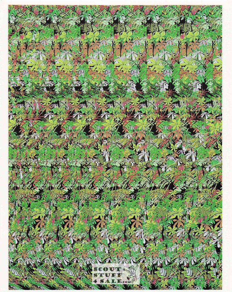 Golf Magic Eye 3D Optical Illusion Postcard, Classico SF #528-041, 8x10"