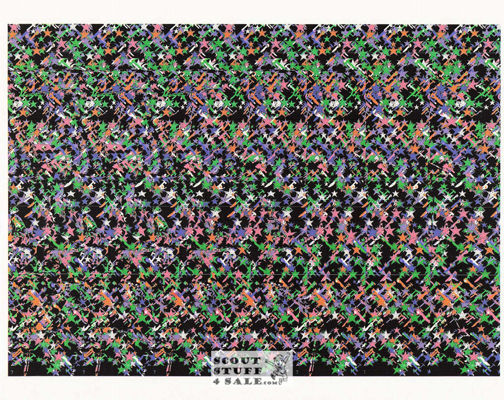 Rock Climbing Magic Eye 3D Optical Illusion Postcard, Classico SF #528-045, 8x10"