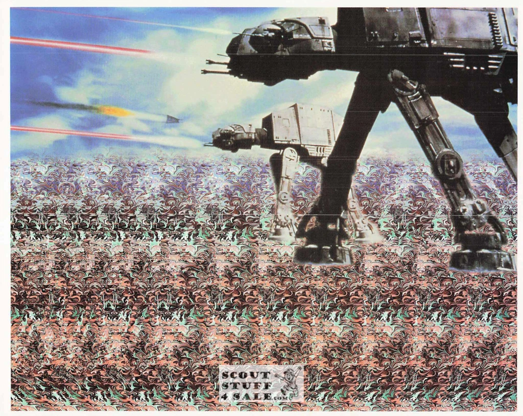 Star Wars Magic Eye 3D Optical Illusion Postcard, Classico SF #528-055, 8x10"