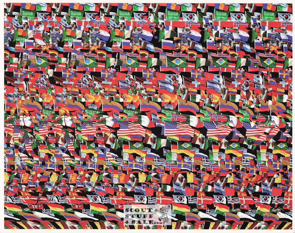Soccer Magic Eye 3D Optical Illusion Postcard, Classico SF #528-060, 8x10"