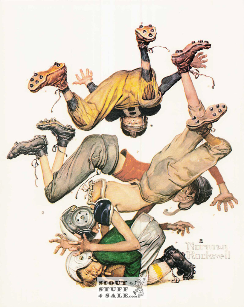 SPORTING BOYS, Norman Rockwell Artwork Postcard, Classico SF #575-006, 8x10"