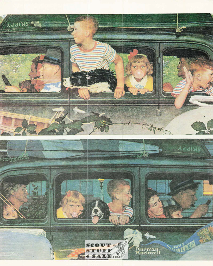 GOING AND COMING, Norman Rockwell Artwork Postcard, Classico SF #575-013, 8x10"