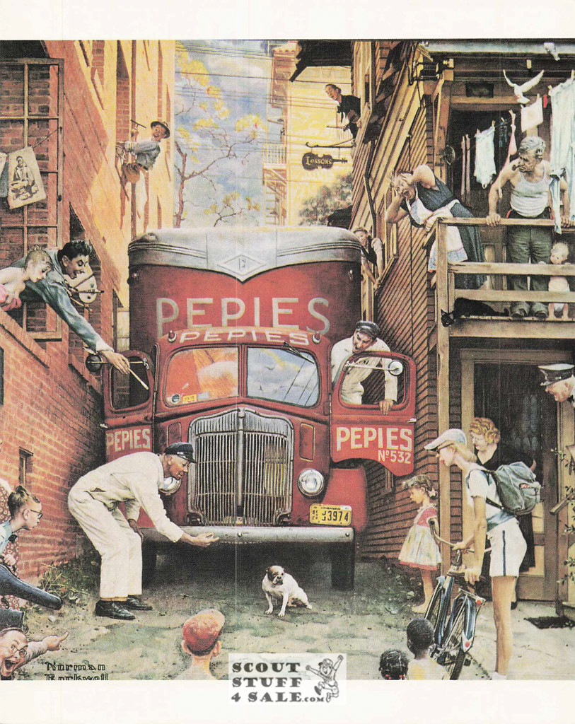 THE ROADBLOCK, Norman Rockwell Artwork Postcard, Classico SF #575-018, 8x10"