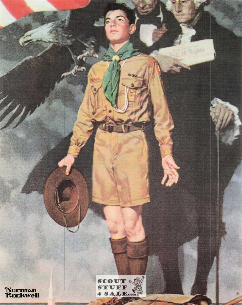 A SCOUT IS LOYAL, Norman Rockwell Boy Scout Postcard, Classico SF #575-038, 8x10"