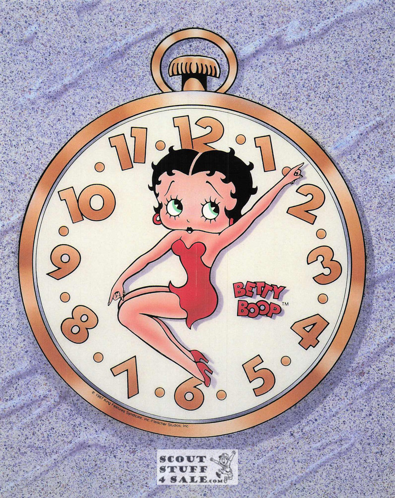 Betty Boop, On Time Boop, Cartoon Postcard by Classico SF #670-004, 8x10"