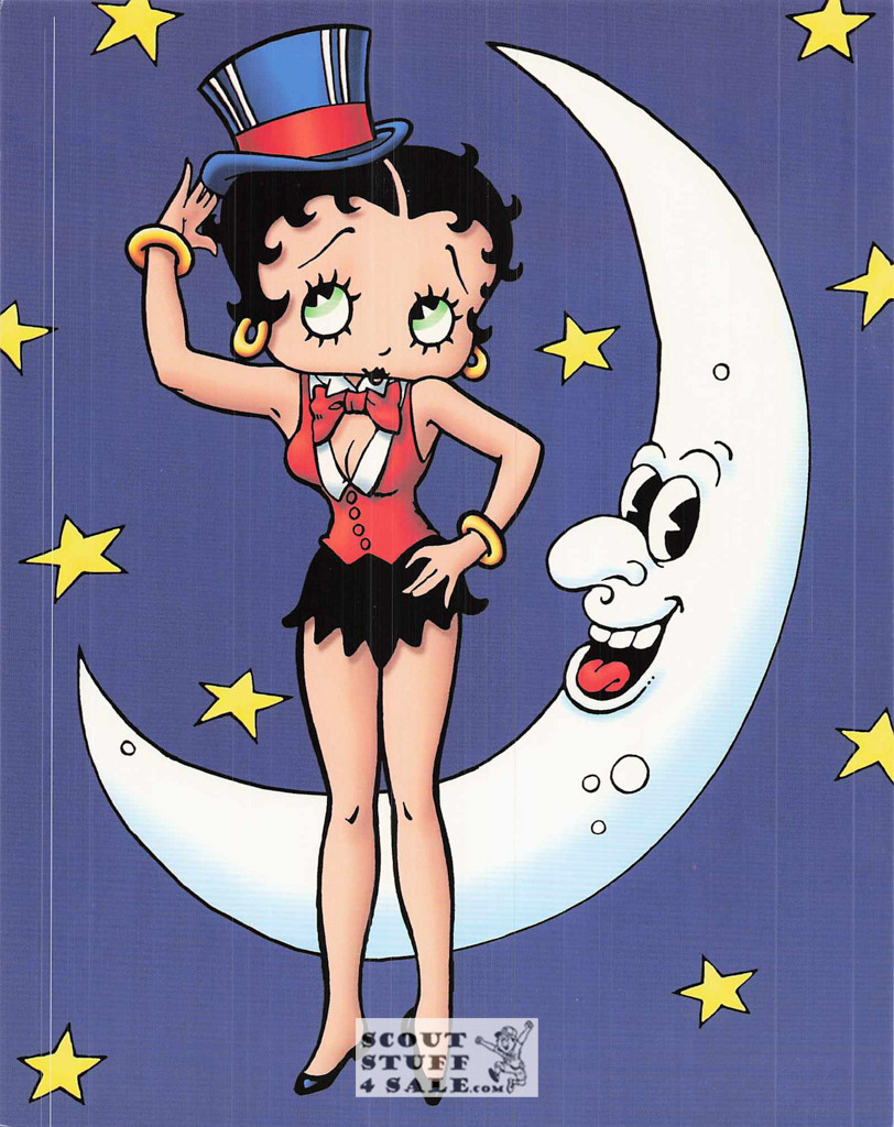 Betty Boop, Top Hat Boop, Cartoon Postcard by Classico SF #670-011, 8x10"