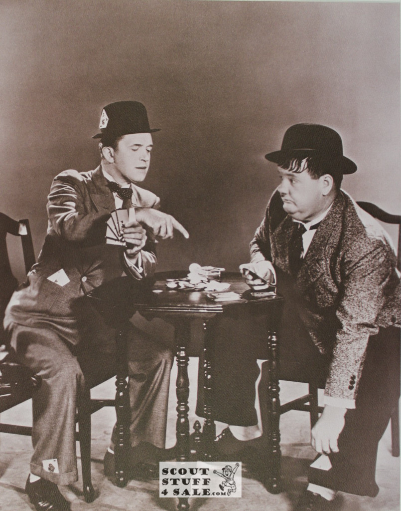 Laurel & Hardy Sepia Poster Postcard by Classico SF #130-093, 11x14"