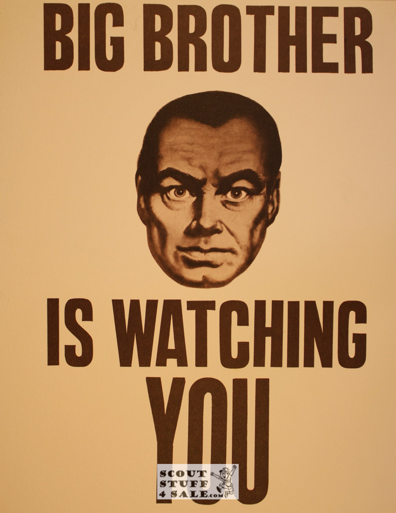 Big Brother is Watching You Sepia Poster Postcard by Classico SF #130-126, 11x14"
