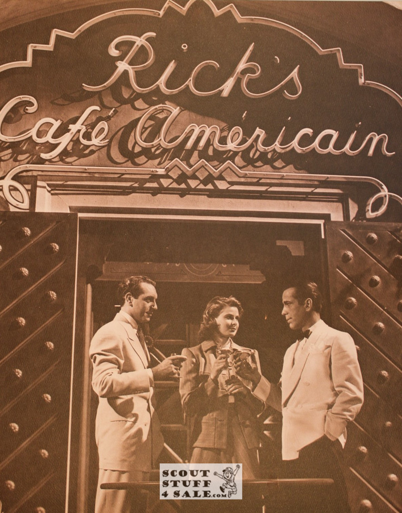 Casablanca Humphrey Bogart Sepia Poster Postcard by Classico SF #130-130, 11x14"