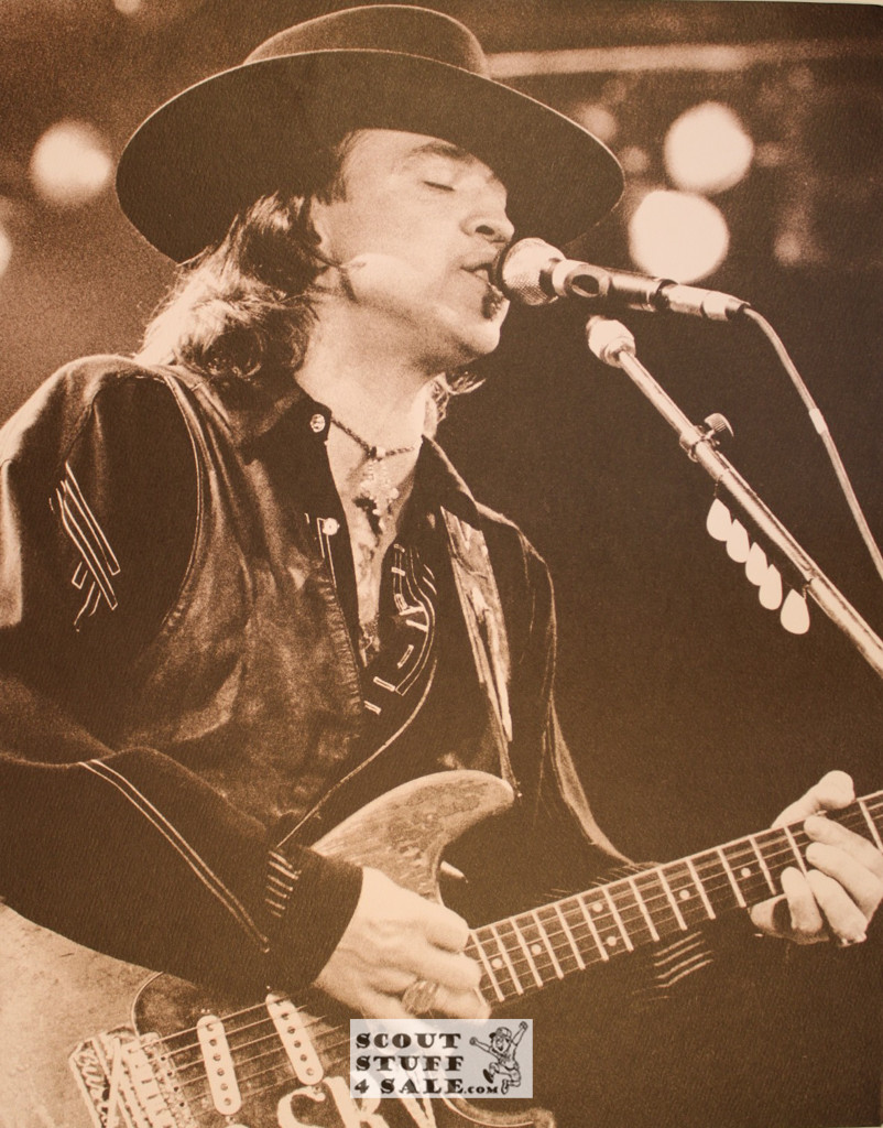 Stevie Ray Vaughn Sepia Poster Postcard by Classico SF #130-282, 11x14"