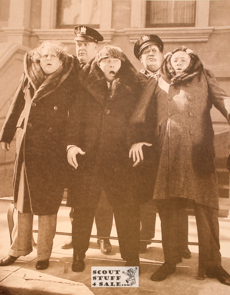The Three Stooges Sepia Poster Postcard by Classico SF #130-298, 11x14"