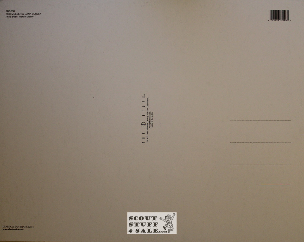 The X Files Poster Postcard by Classico SF #182-058, 11x14"