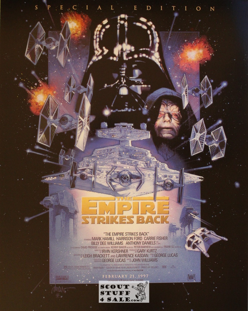Star Wars Empire Strikes Back Movie Poster Postcard by Classico SF #182-072, 11x14"