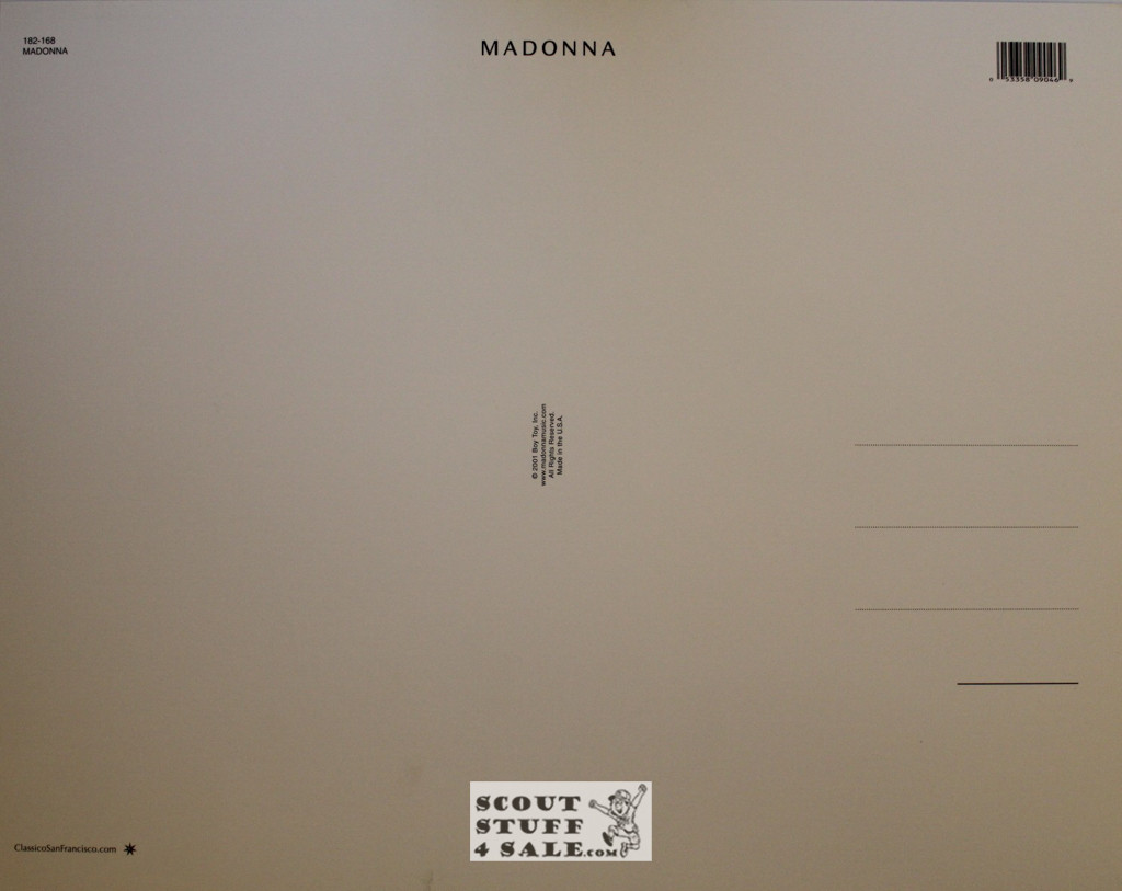 Madonna Poster Postcard by Classico SF #182-168, 11x14"