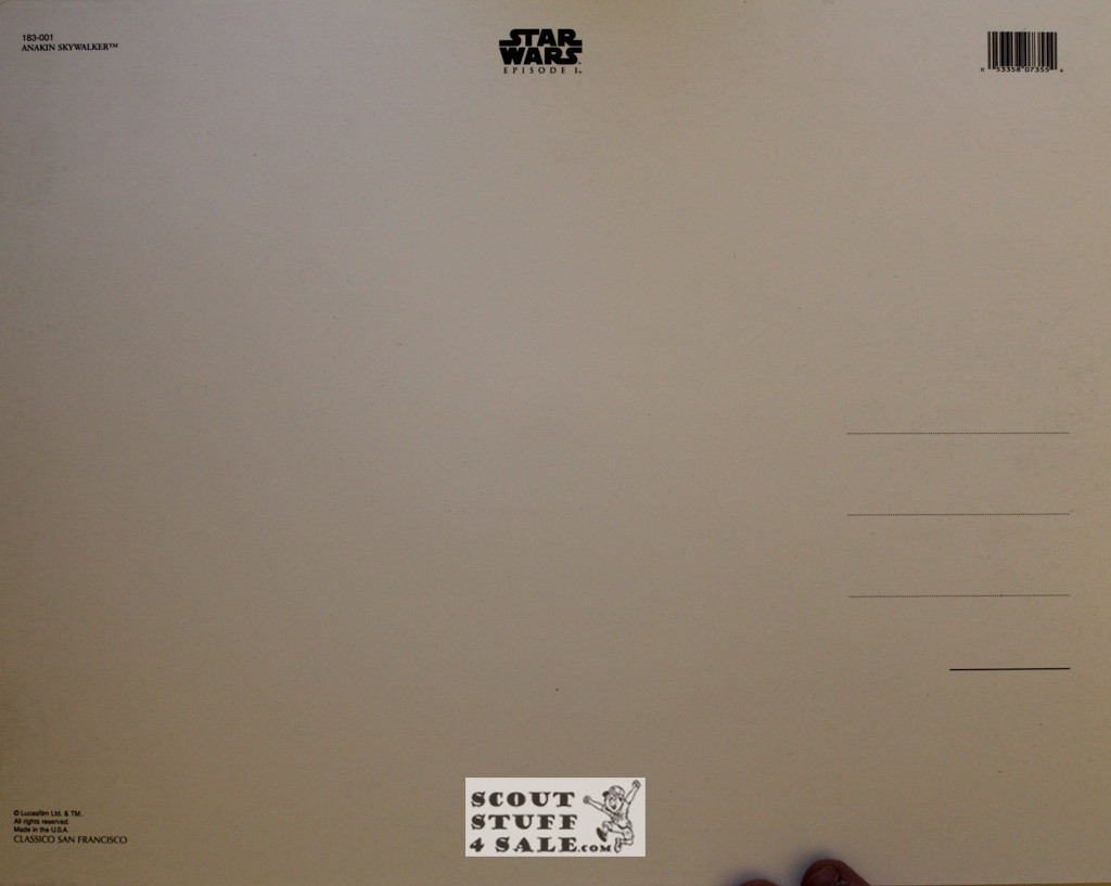 Anakin Skywalker Star Wars Episode 1 Poster Postcard by Classico SF #183-001, 11x14"