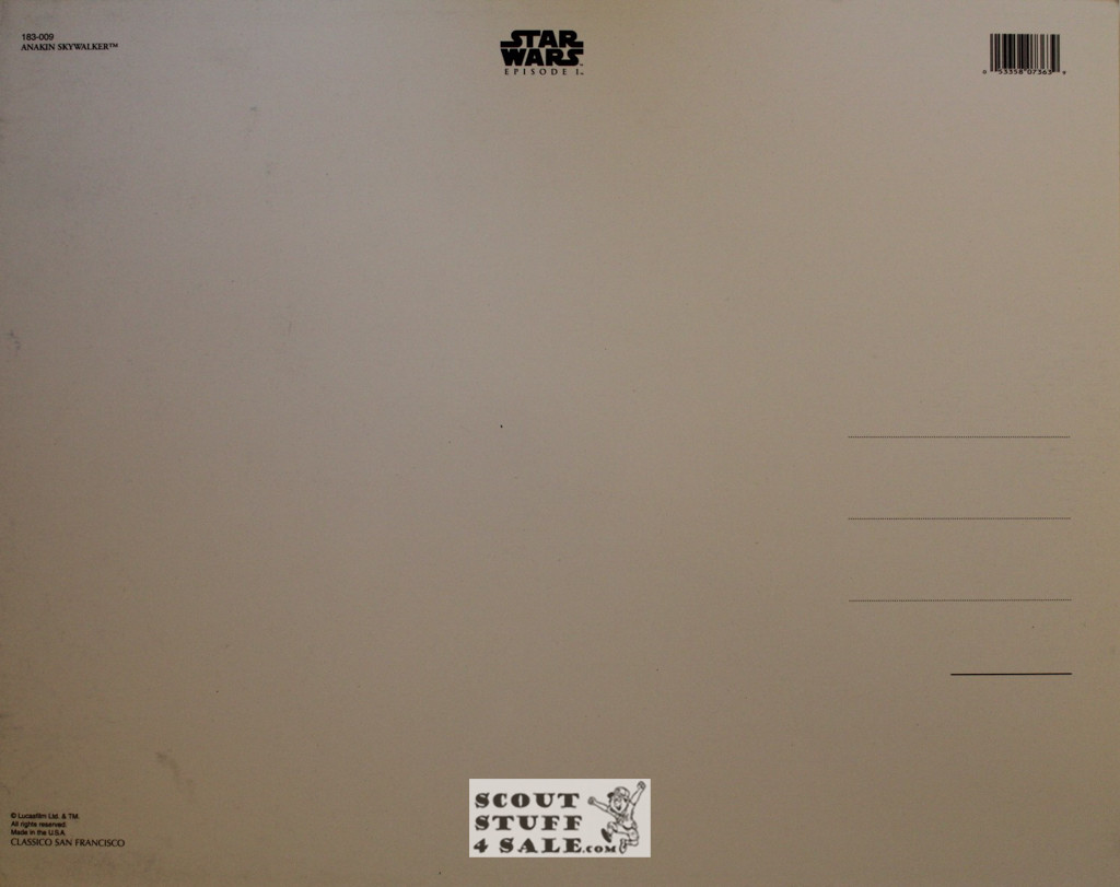 Anakin Skywalker Star Wars Episode 1 Poster Postcard by Classico SF #183-009, 11x14"