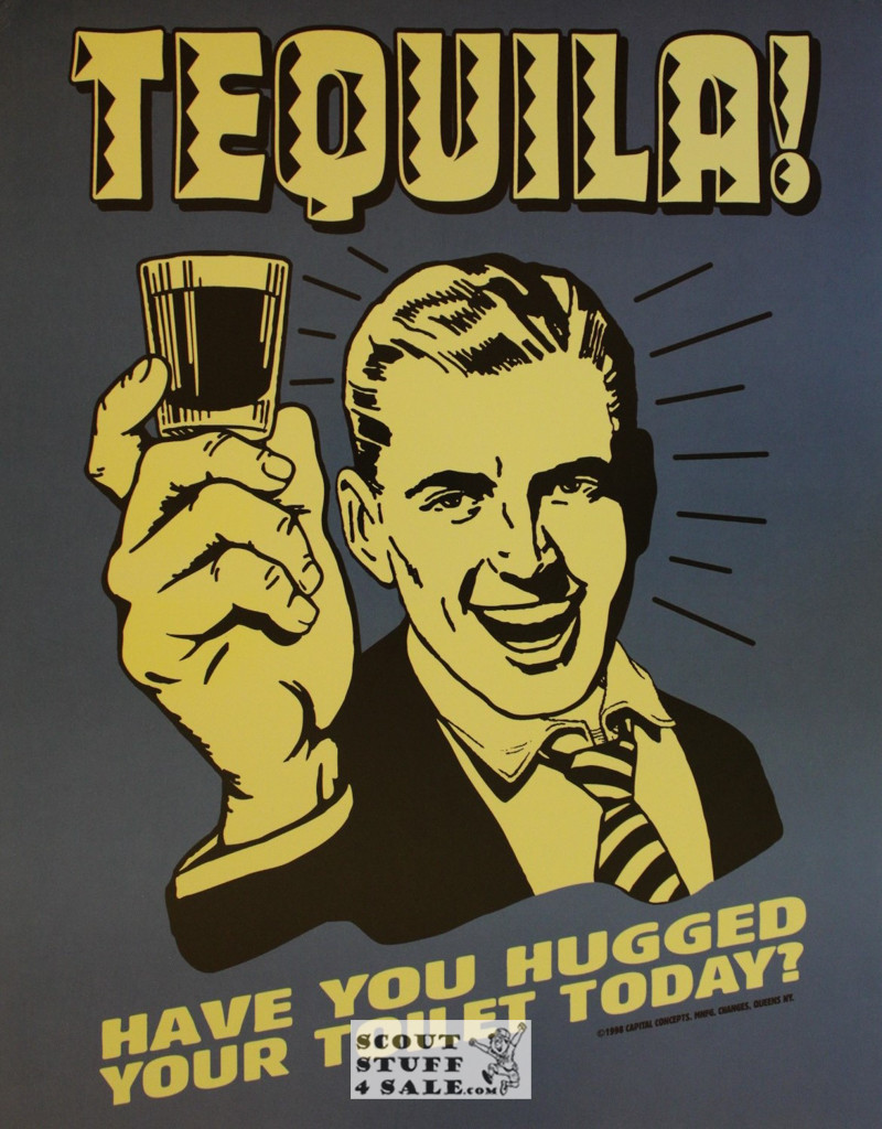 Tequila RETRO Humorous Poster Postcard by Classico SF #186-005, 11x14"