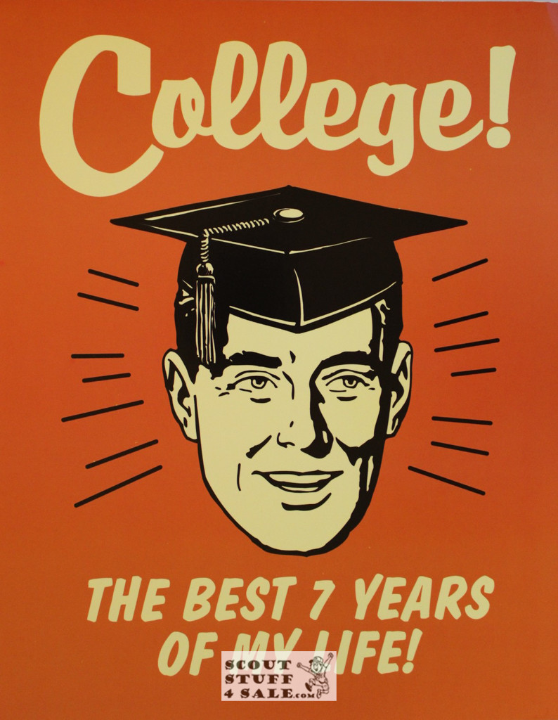 College RETRO Humorous Poster Postcard by Classico SF #186-015, 11x14"
