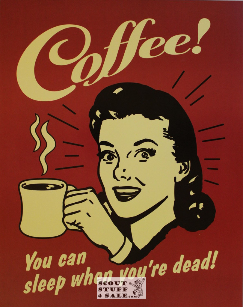 Coffee RETRO Humorous Poster Postcard by Classico SF #186-016, 11x14"