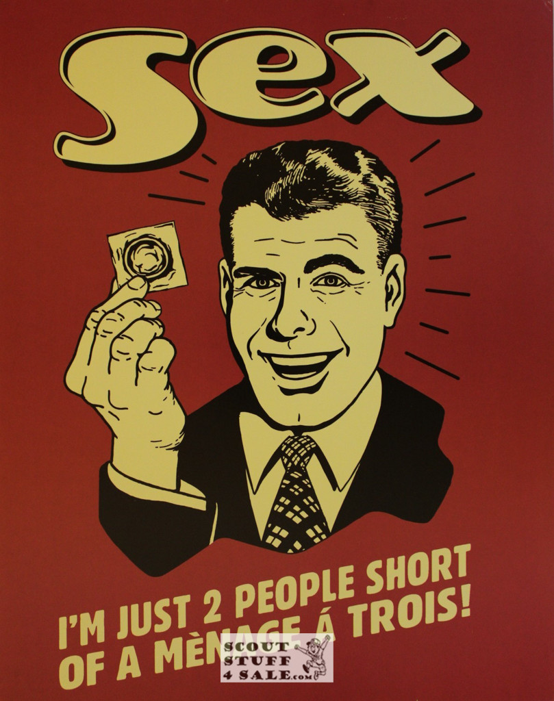 Sex RETRO Humorous Poster Postcard by Classico SF #186-018, 11x14"