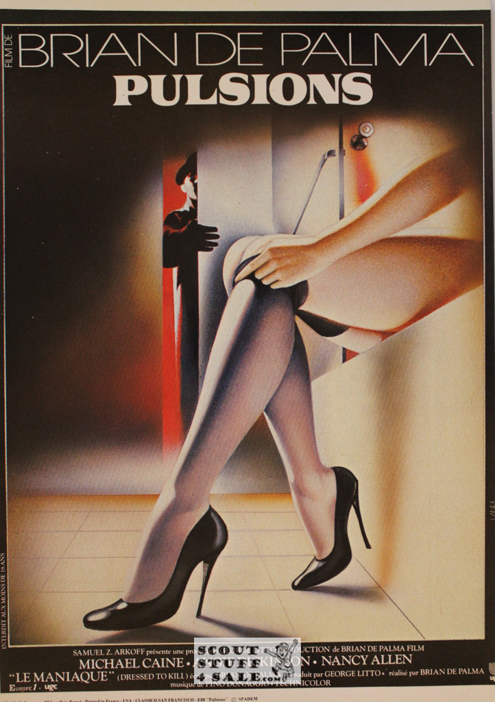 Dressed to Kill Vintage French Movie Poster, Editions Nugeron #E80, 11x15.25"